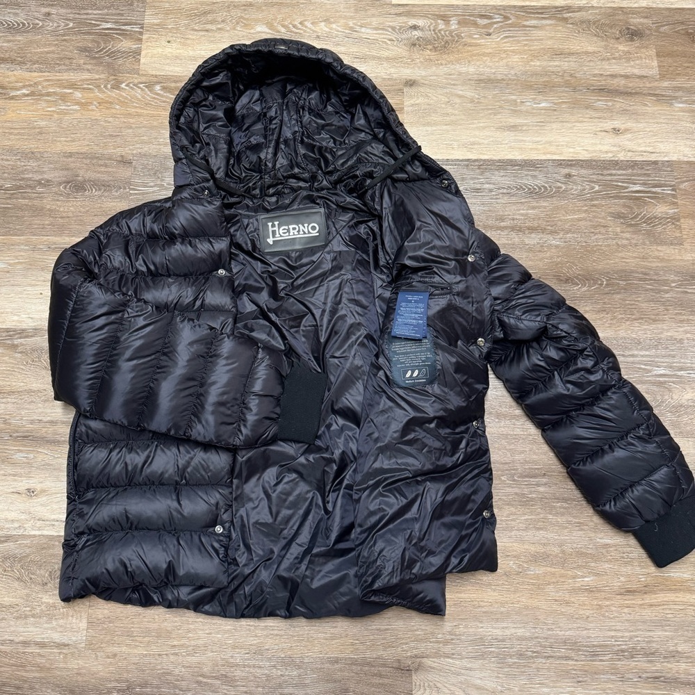 HERNO drawstring hooded puffer jacket - Picture 1 of 5